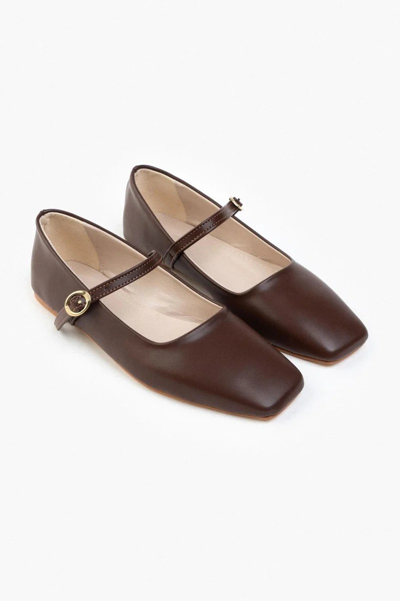 Oval ballet Flats leopard