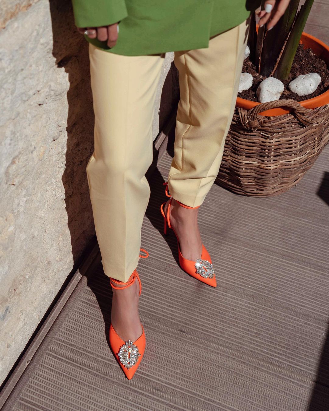 Sila Crystal Wrap Heels