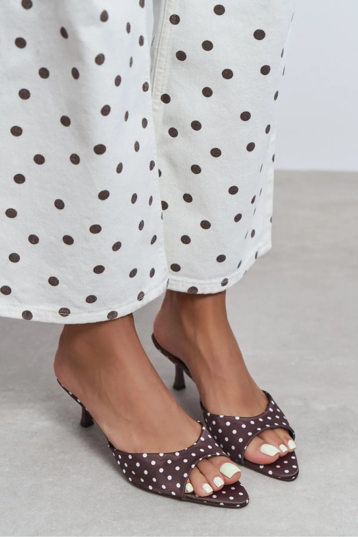 Prona low heels mules  - Polka Dot