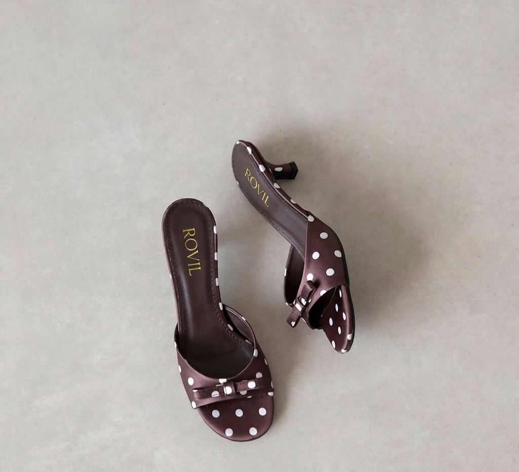 Dolce Polka Mules Semi Round