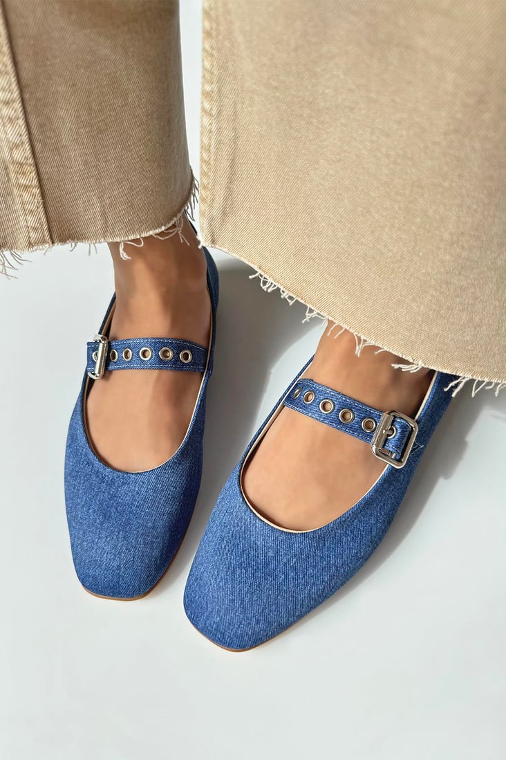 Delani Flats  - Denim