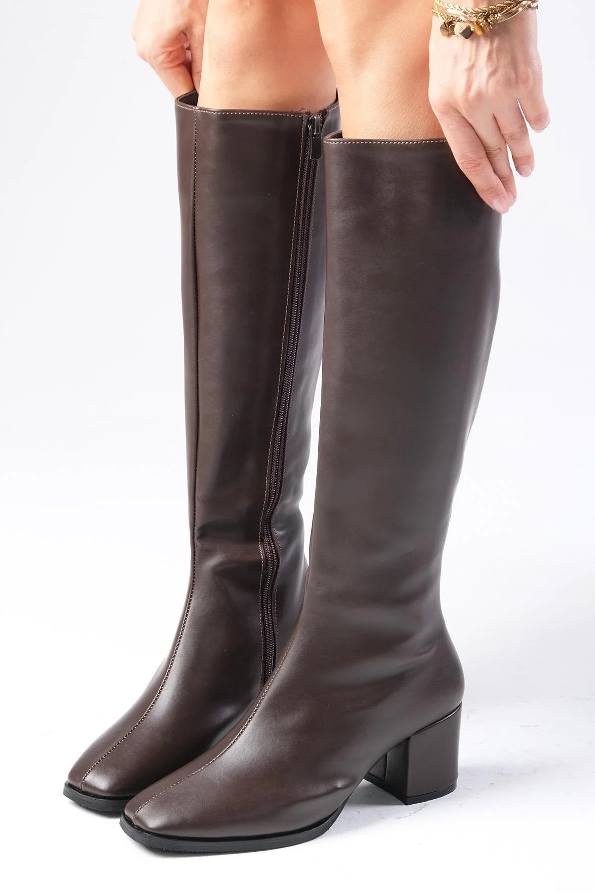 Mio Block Heel Knee Boots