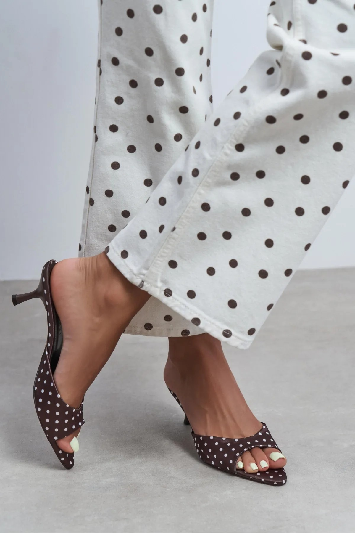 Prona low heels mules  - Polka Dot