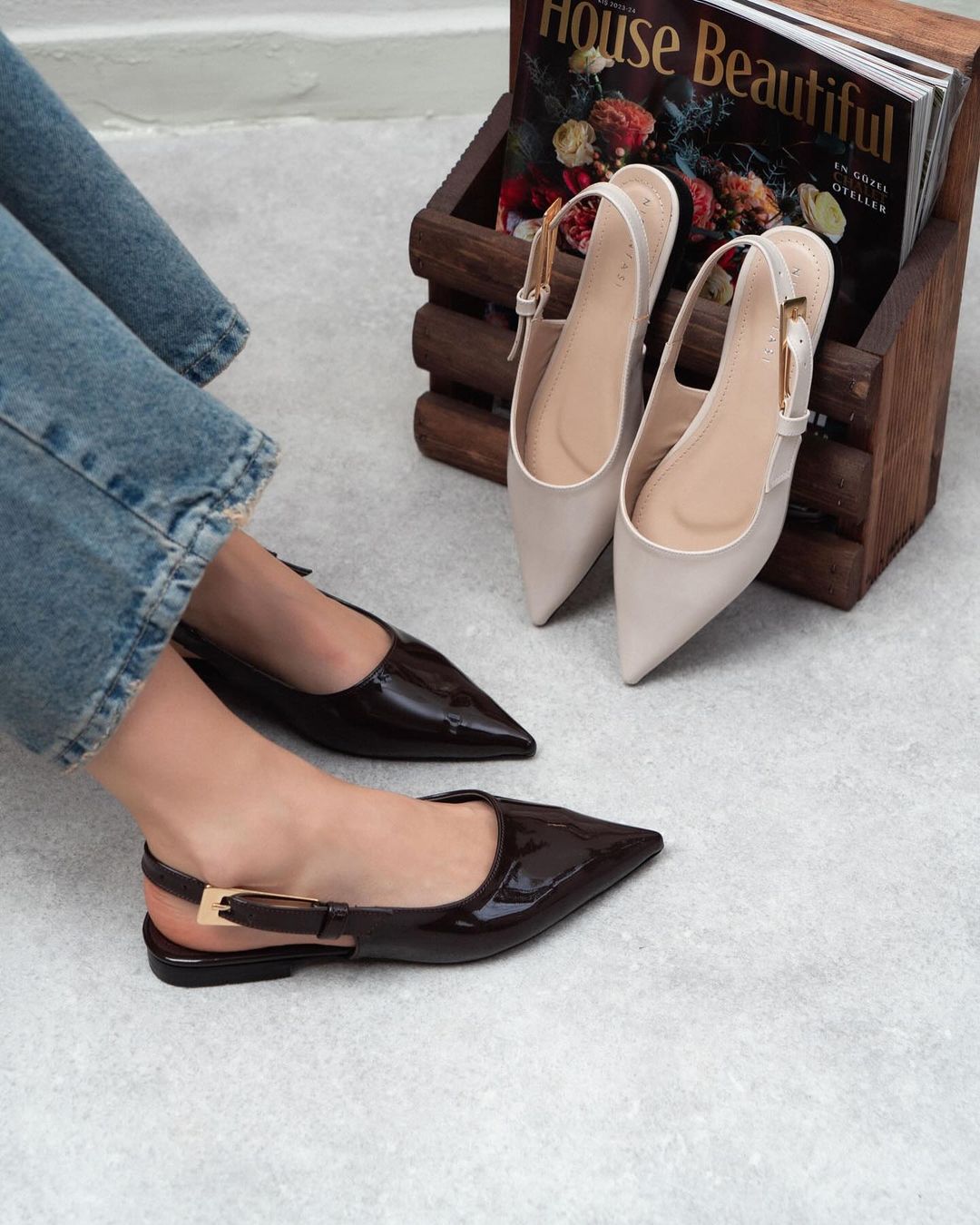 Ricci Slingback Flats